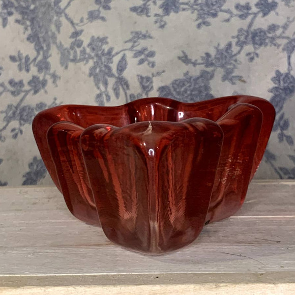 Mikasa Petite Christmas Red Tree 5" Votive - Picture 3 of 9